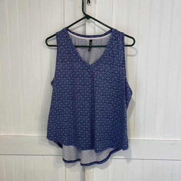 JACLYN INTIMATES blue and white pajama shirt and shorts size XL - Picture 2 of 8